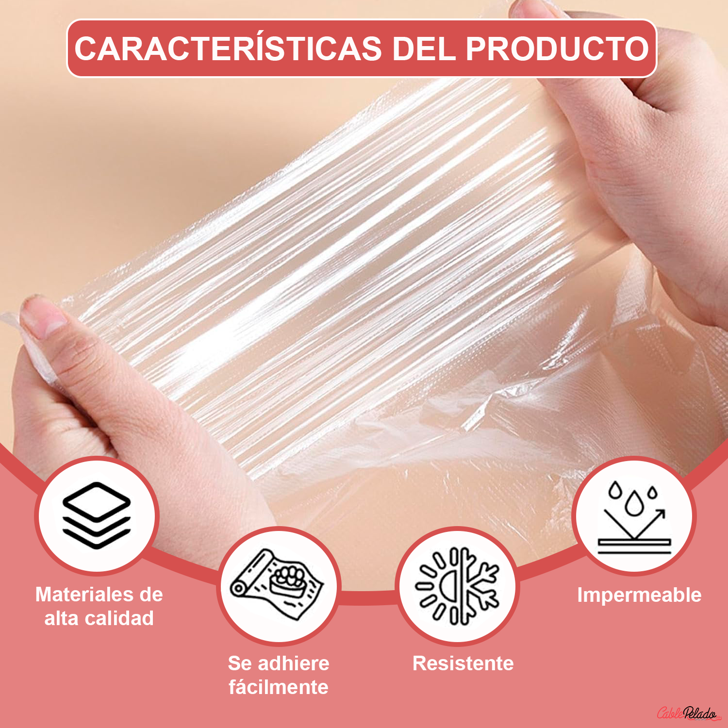 Papel Film Transparente Extra Resistente 30 M