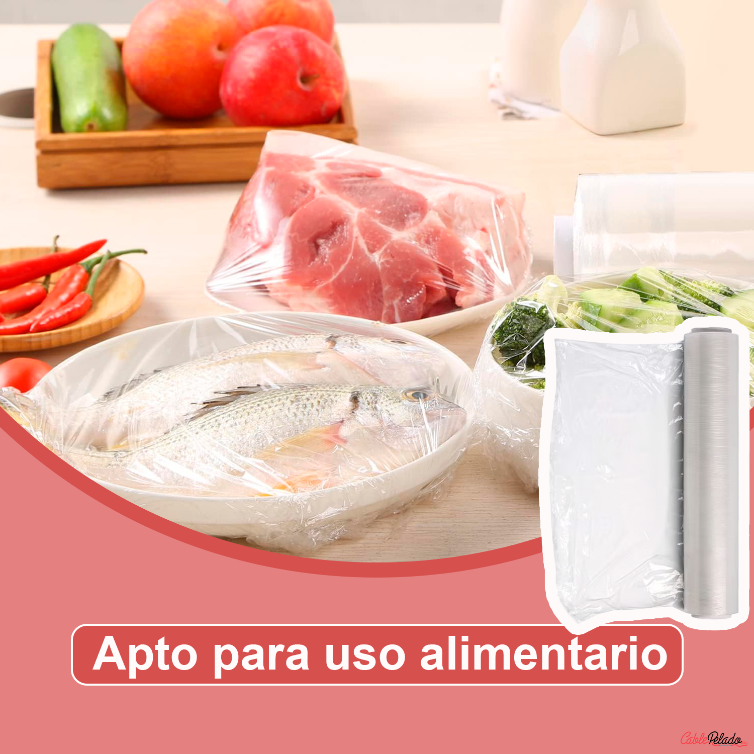 Papel Film Transparente Extra Resistente 30 M