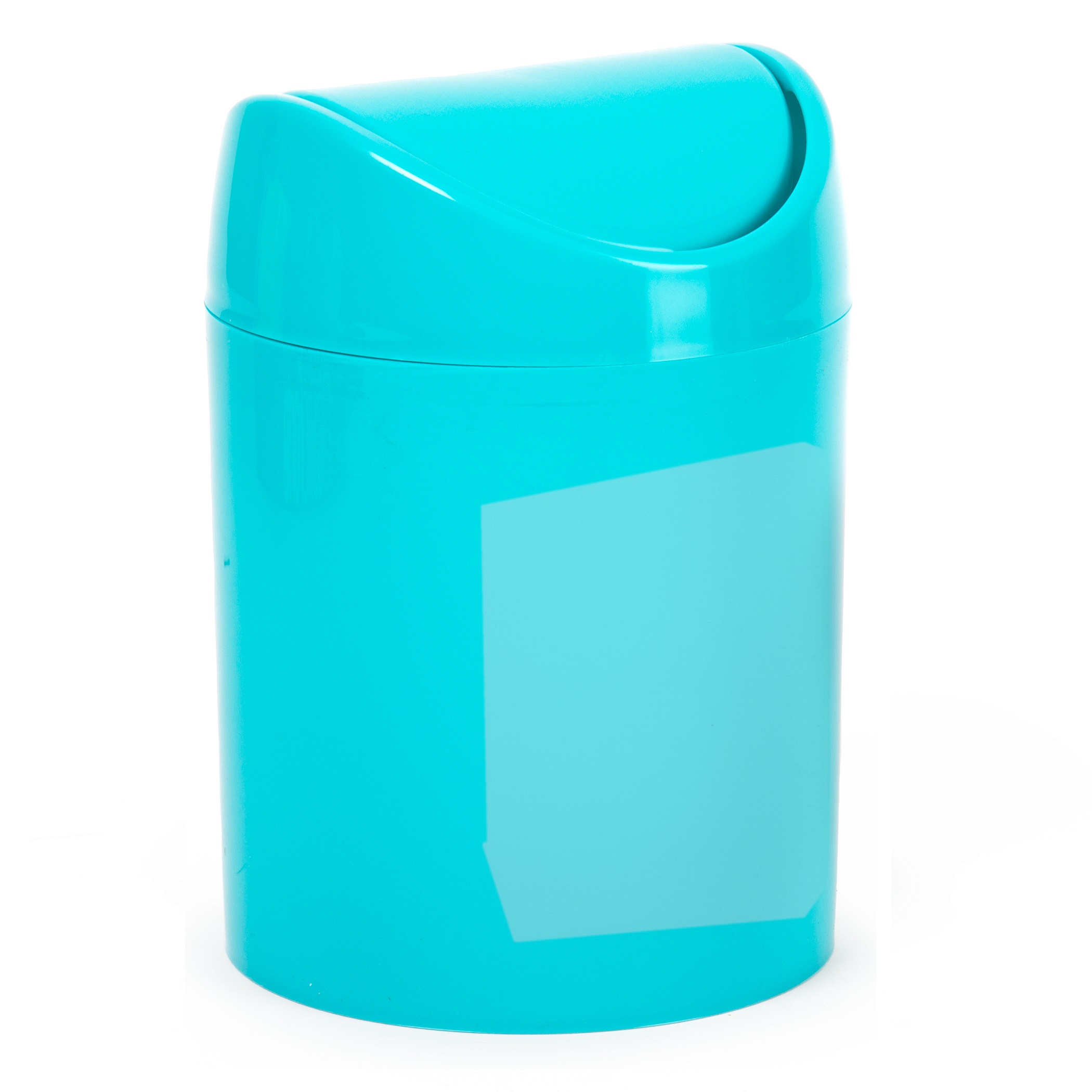 Papelera basculante plástico para mesa 1.4 Litros Azul