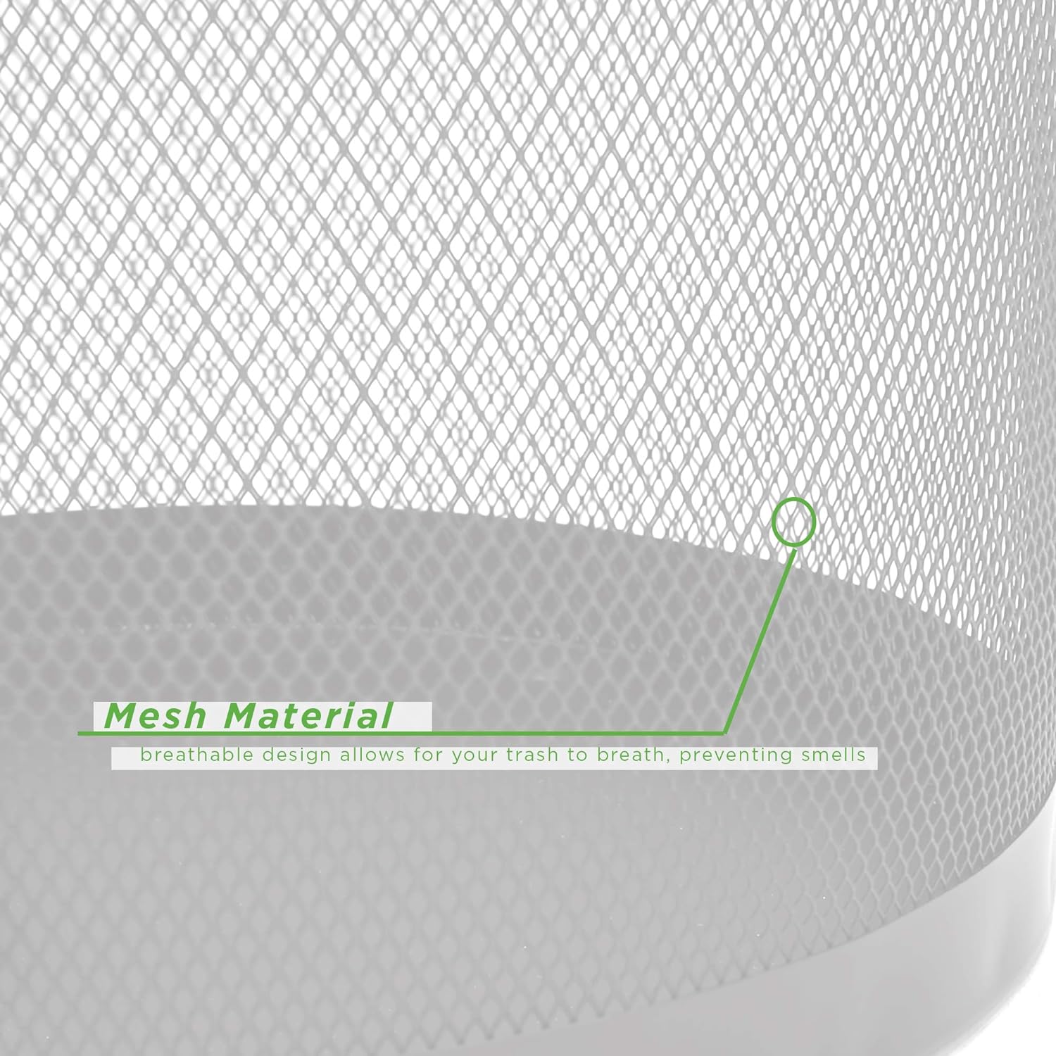 Papelera malla metalica 12 Litros Gris