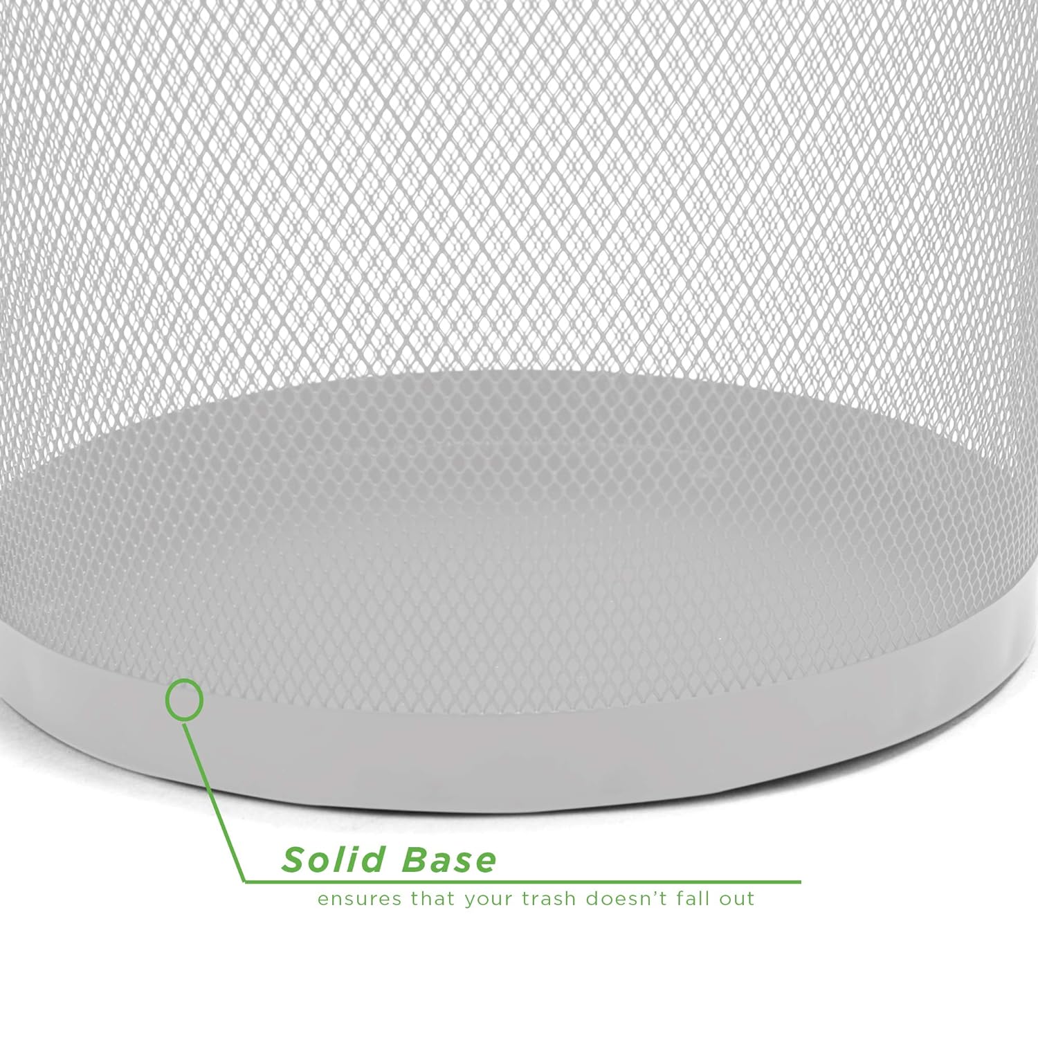 Papelera malla metalica 12 Litros Gris