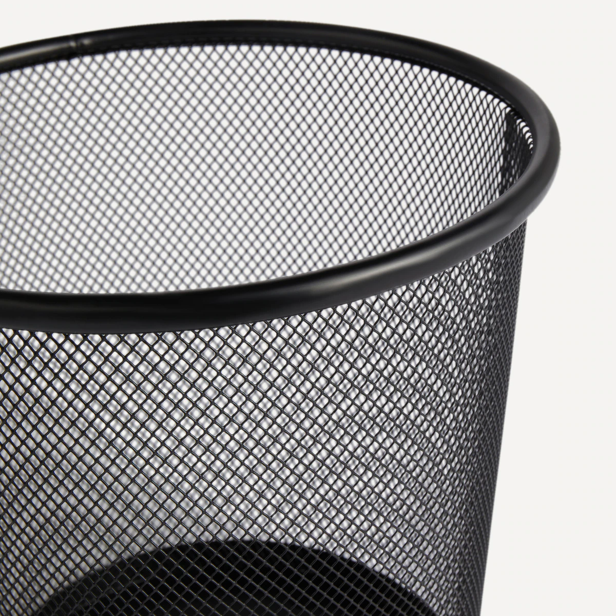 Papelera malla metalica 16 Litros Negro