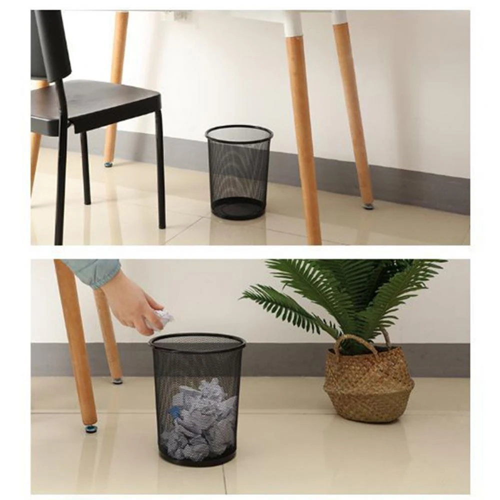 Papelera malla metalica 16 Litros Negro