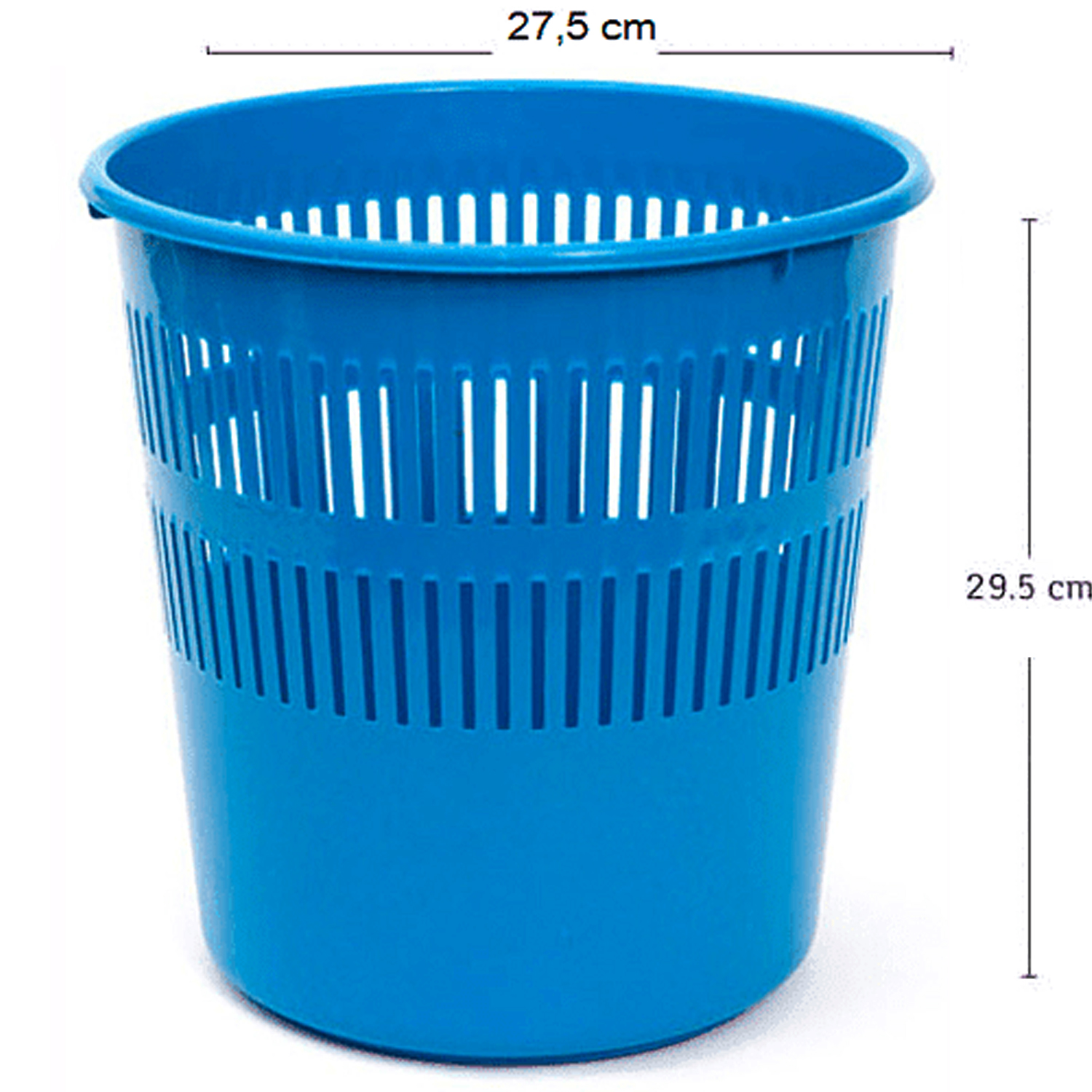 Papelera rejilla plastico 12 Litros Azul