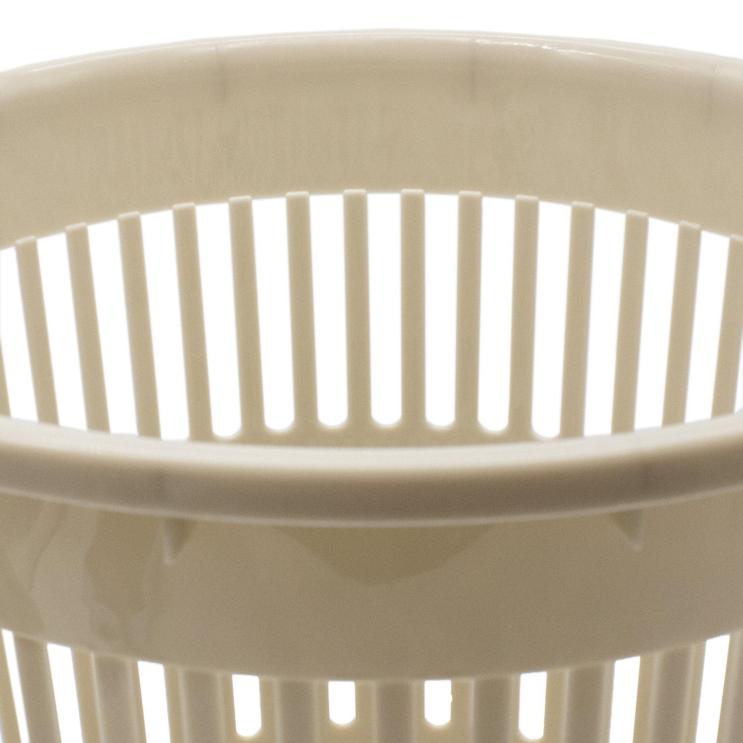 Papelera rejilla plastico 12 Litros Beige