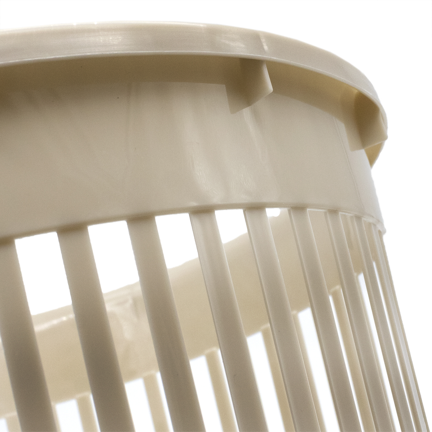 Papelera rejilla plastico 12 Litros Beige