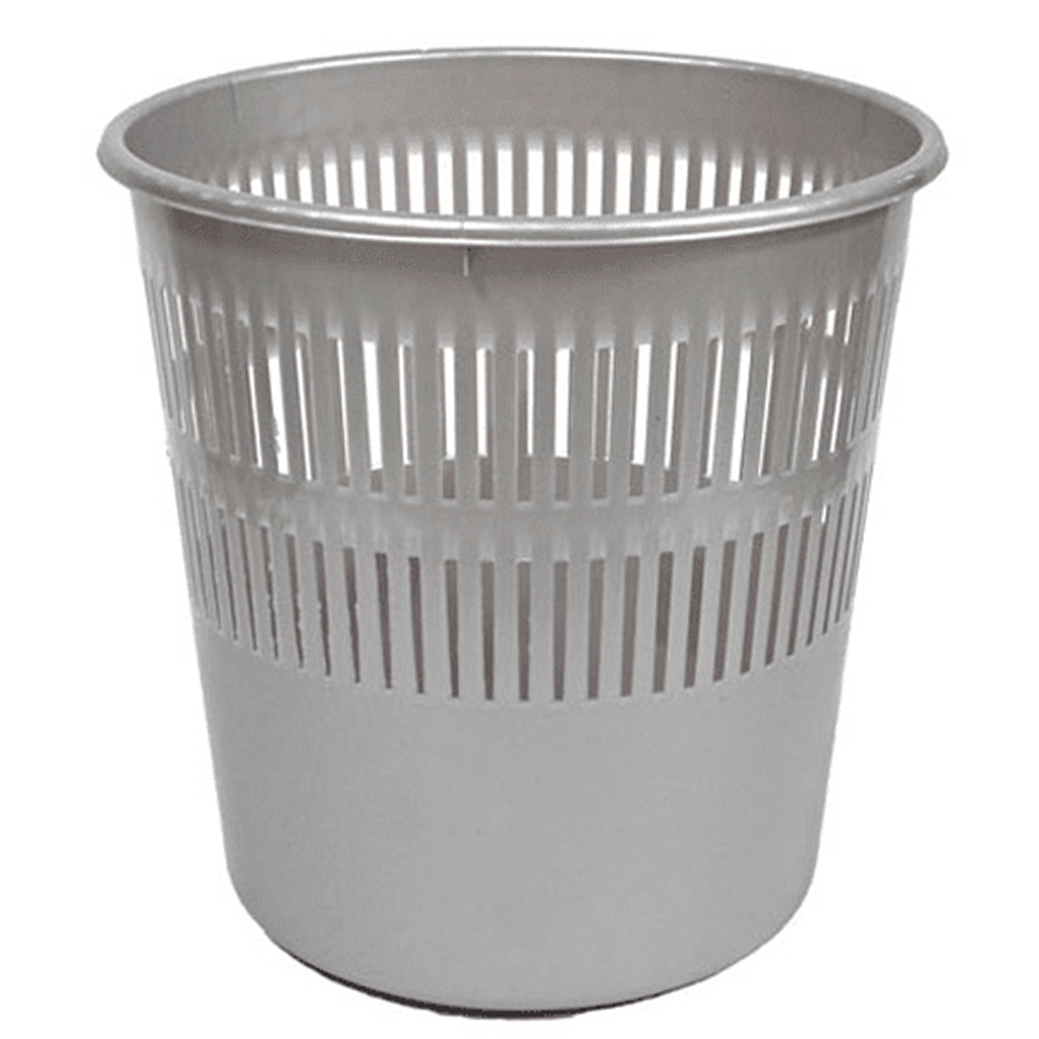 Papelera rejilla plastico 12 Litros Gris