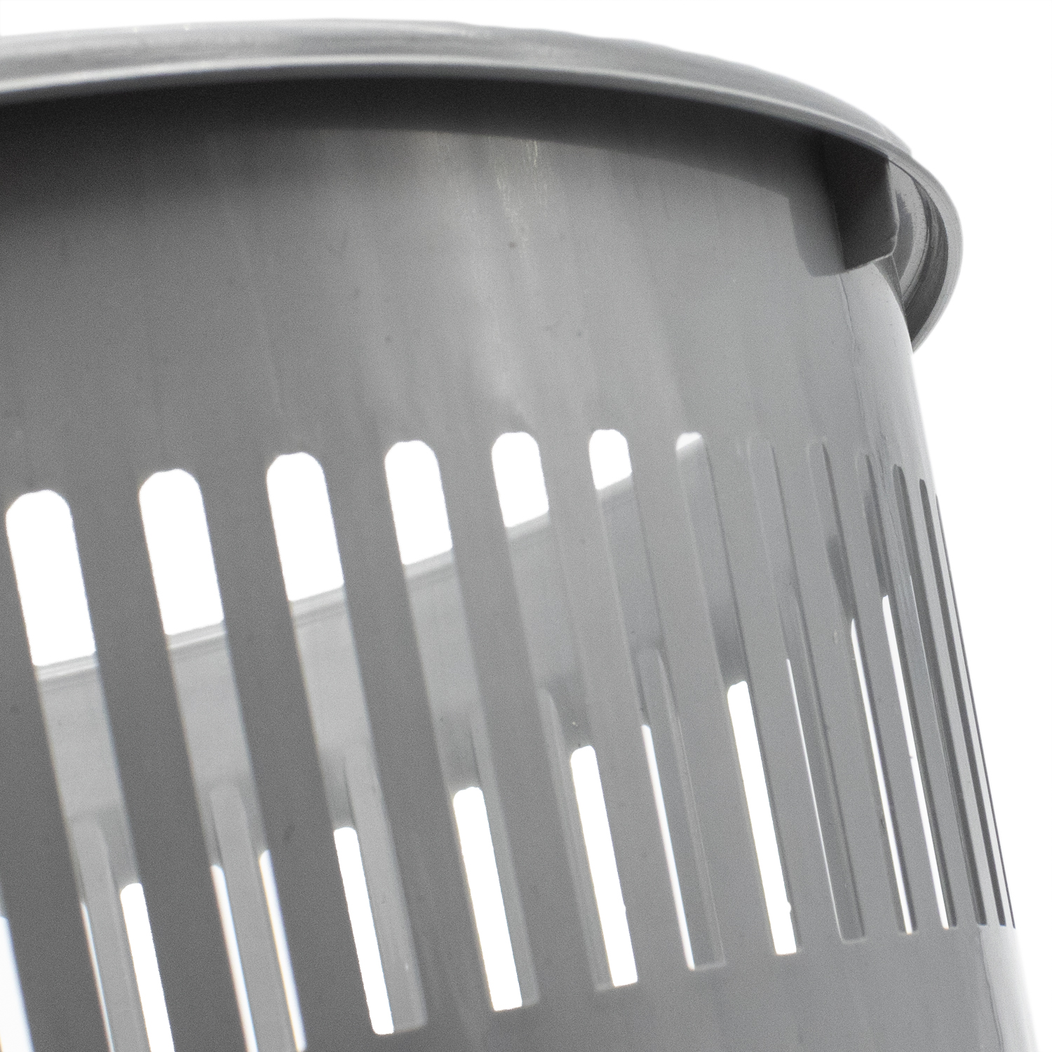 Papelera rejilla plastico 12 Litros Gris