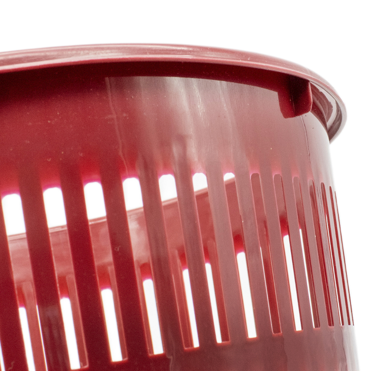 Papelera rejilla plastico 12 Litros Rojo