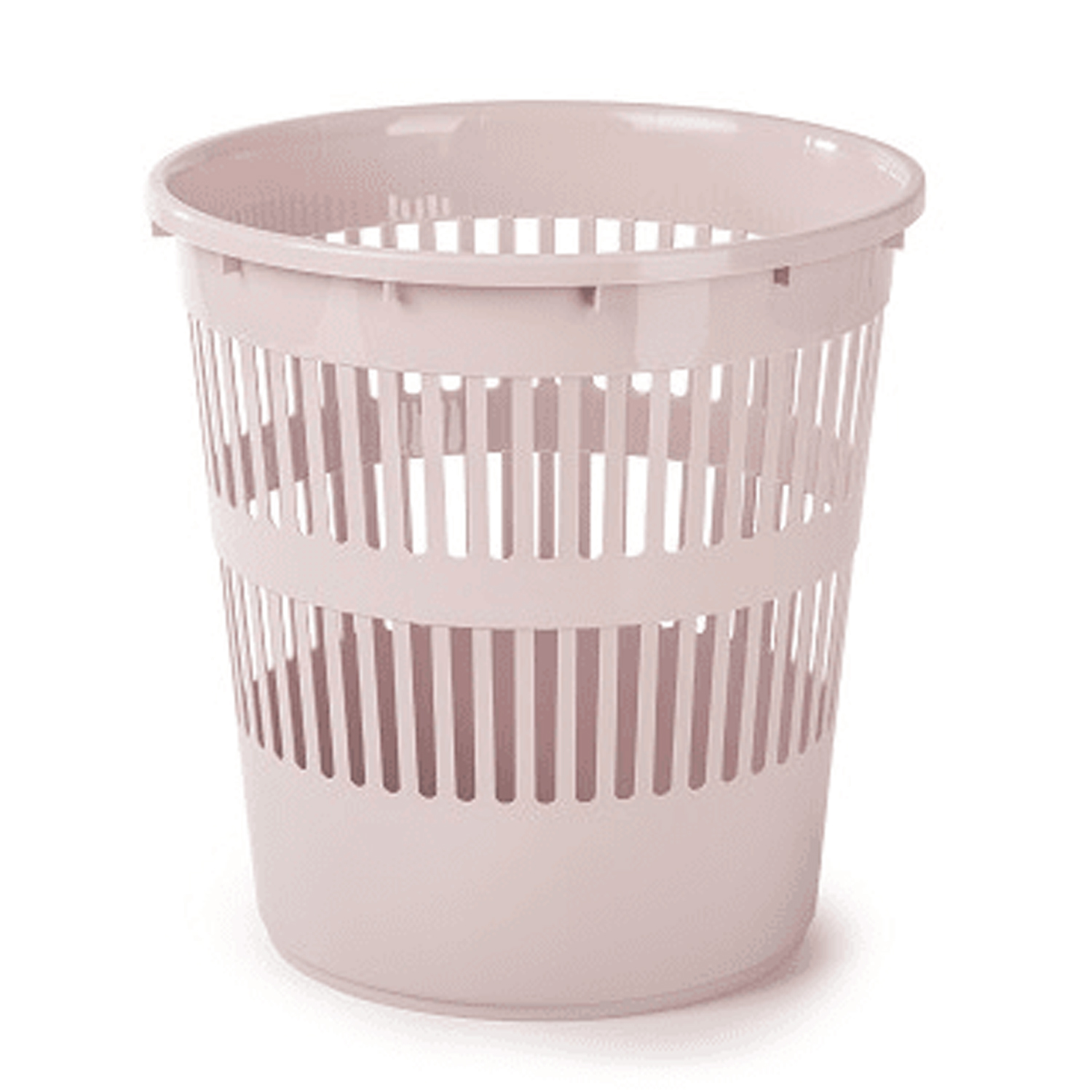 Papelera rejilla plastico 12 Litros Rosa claro