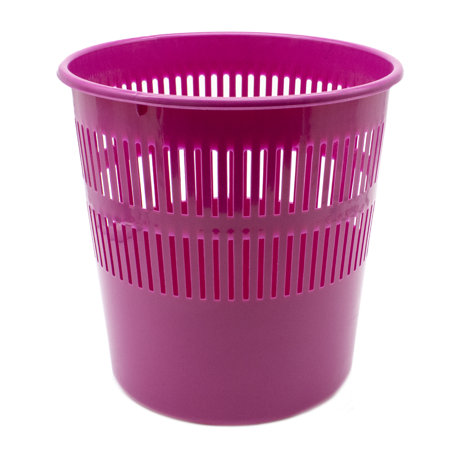 Papelera rejilla plastico 12 Litros Rosa