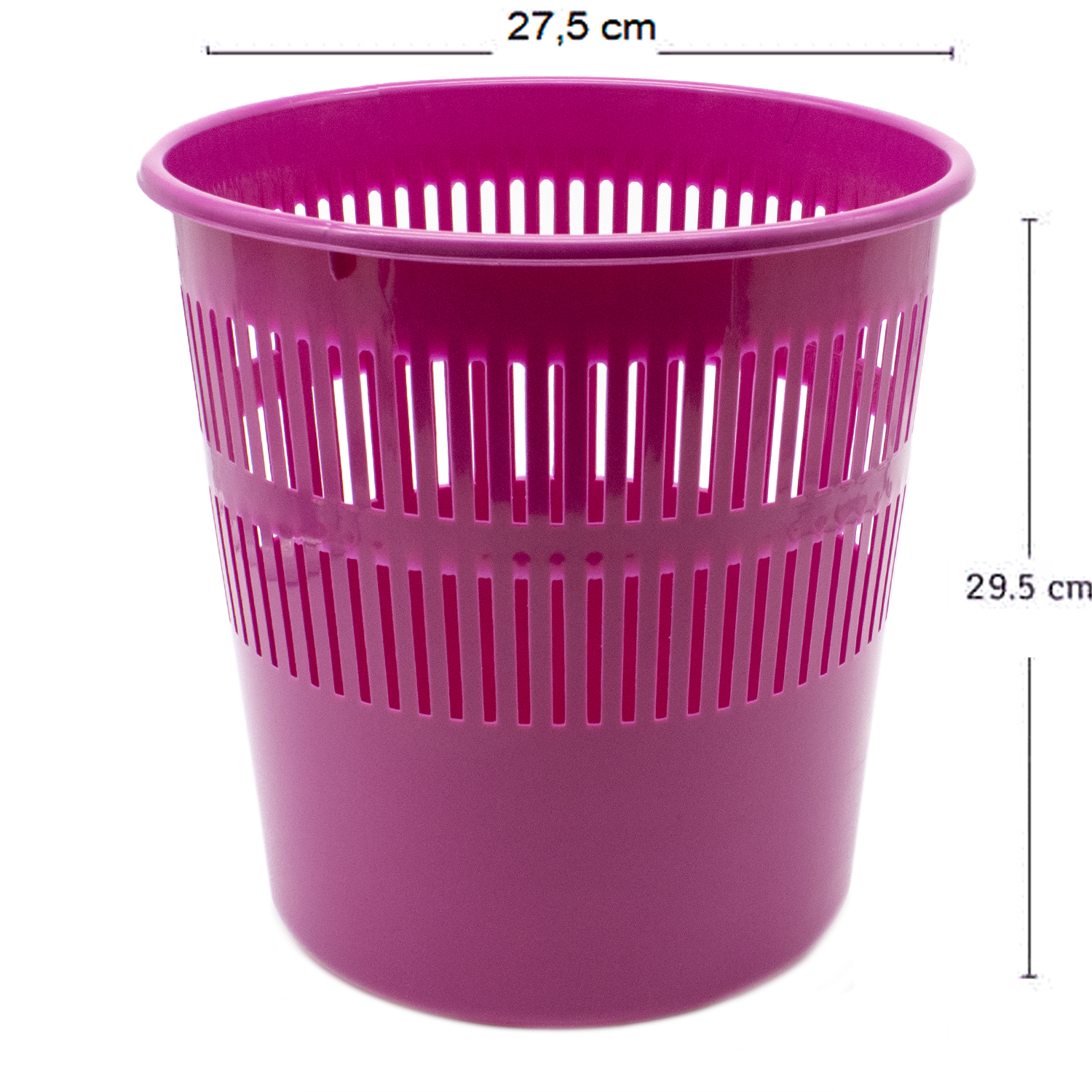 Papelera rejilla plastico 12 Litros Rosa