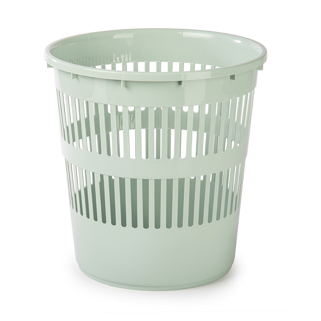Papelera rejilla plastico 12 Litros Verde claro