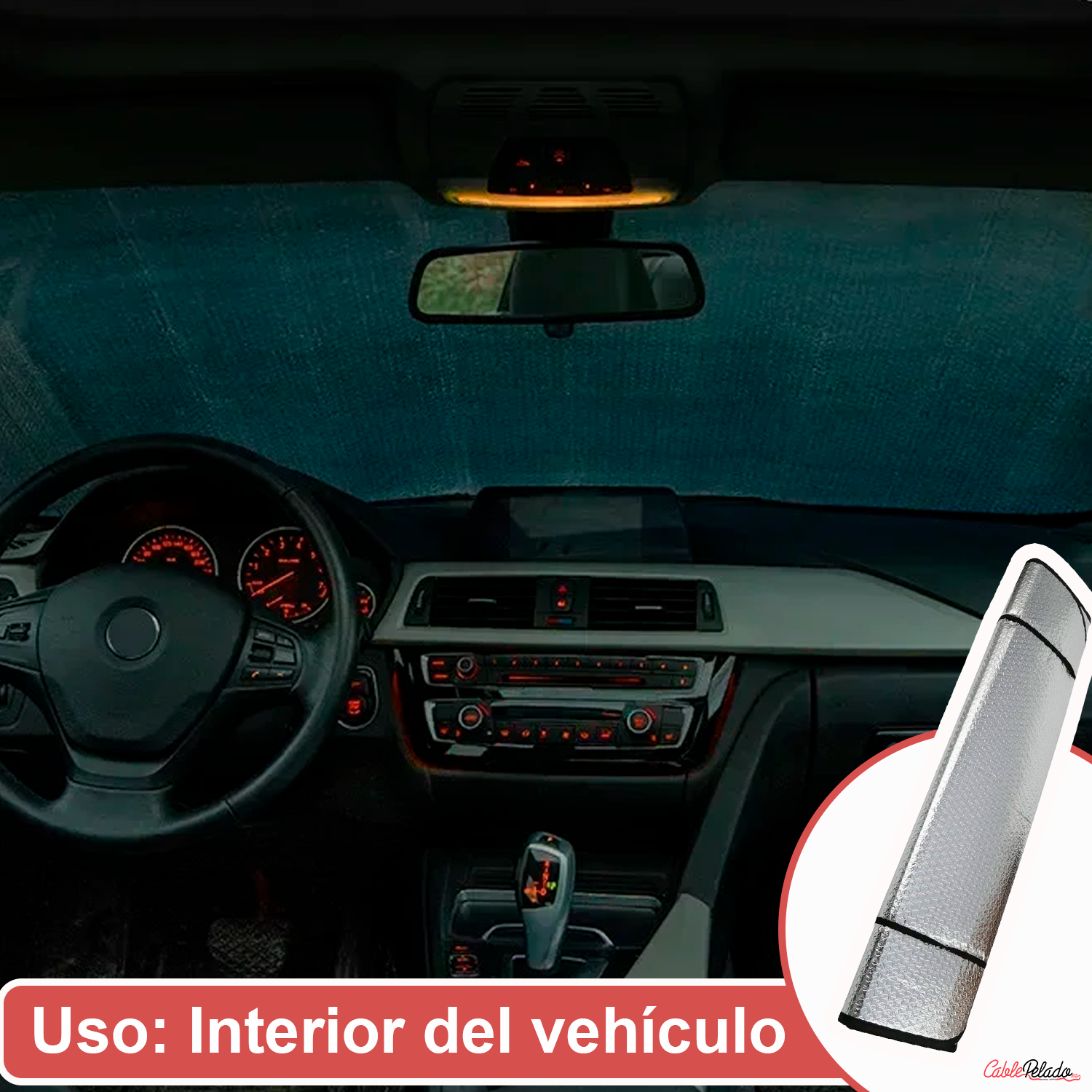 Parasol Para Parabrisas Delantero Plegable 60x130 Cm Premium