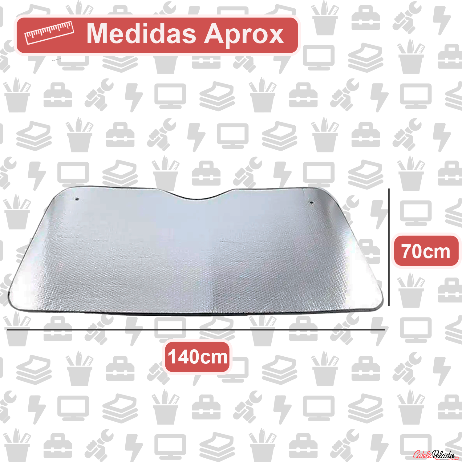 Parasol Para Parabrisas Delantero Plegable 70x140 Cm