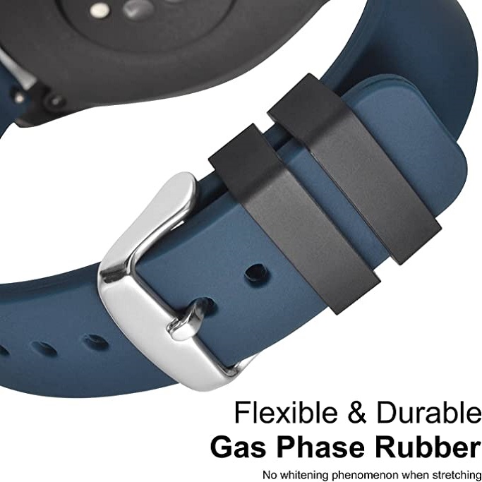 Pasador de goma para correas de reloj 24 mm Negro
