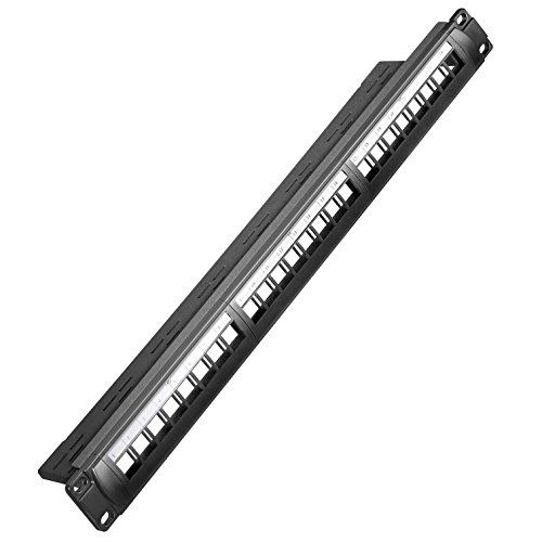 Patch panel rack19 24 port 1U  Negro