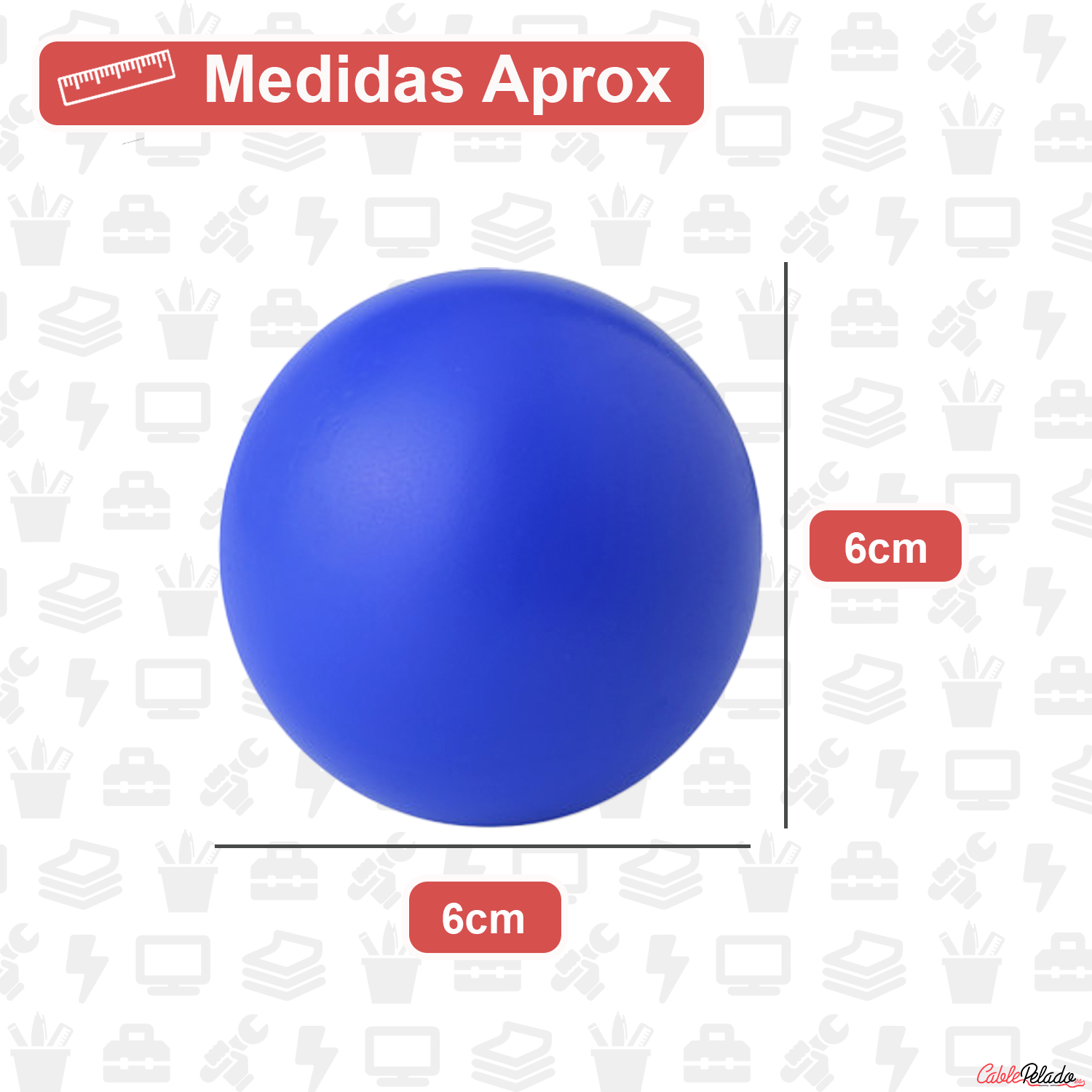 Pelota Antiestrés 6 cm Azul