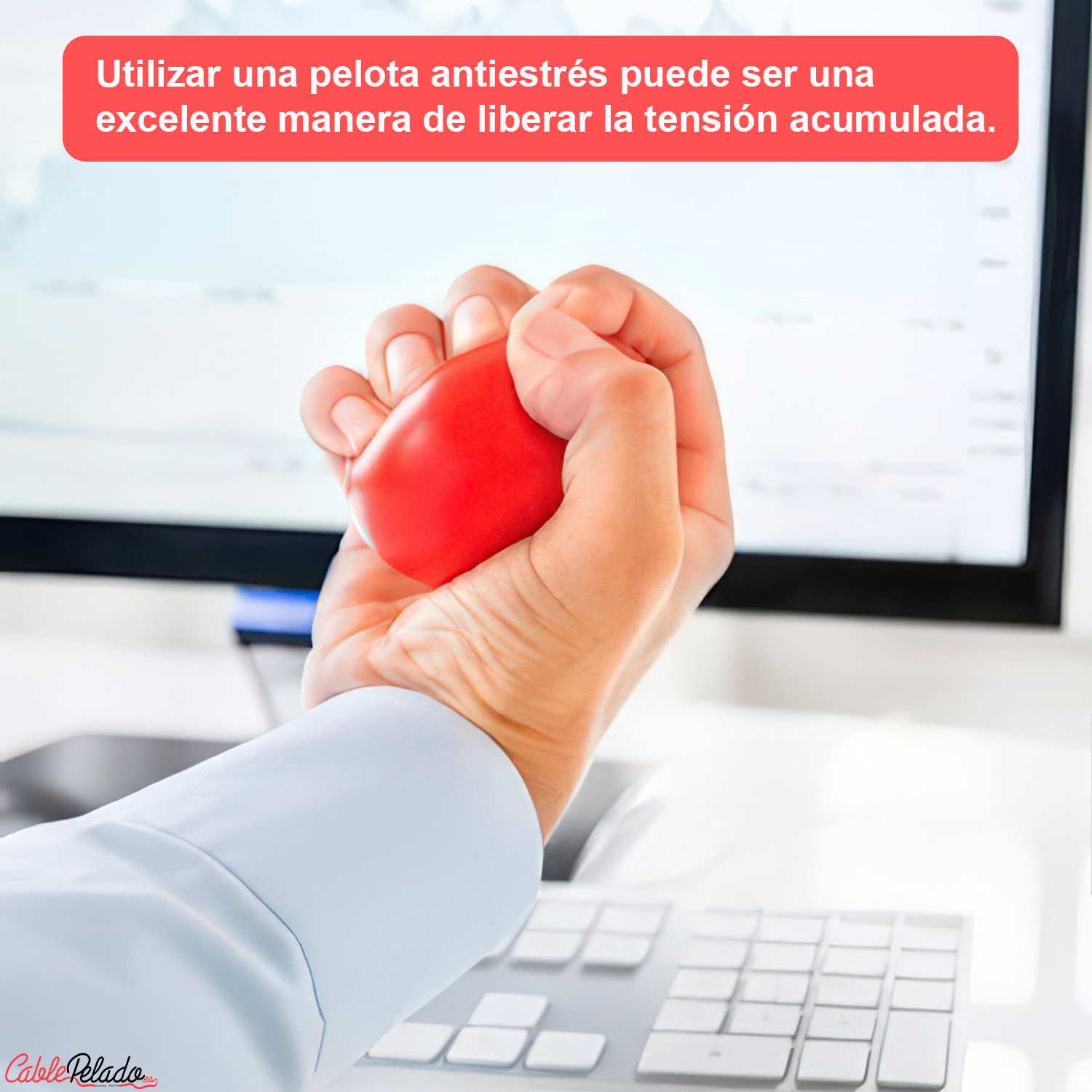 Pelota Antiestrés 6 cm Rojo