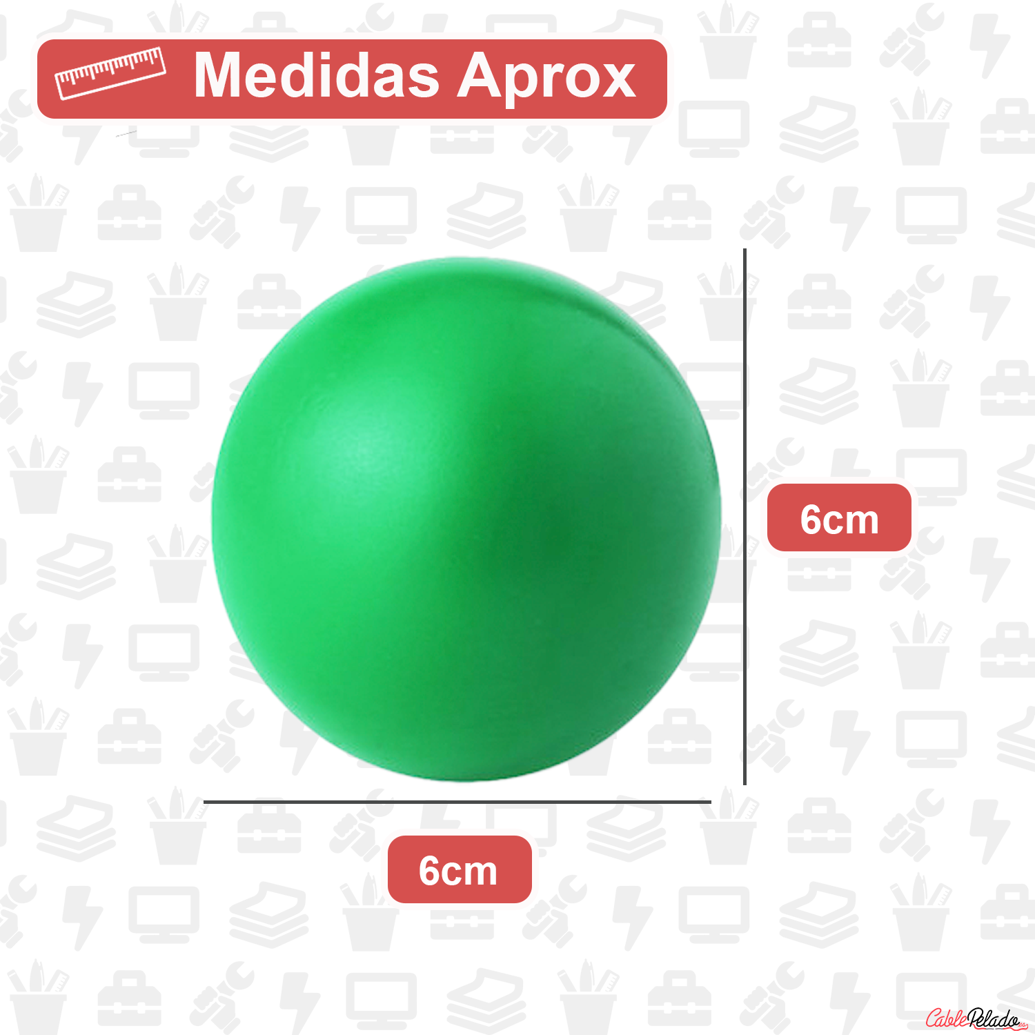 Pelota Antiestrés 6 cm Verde