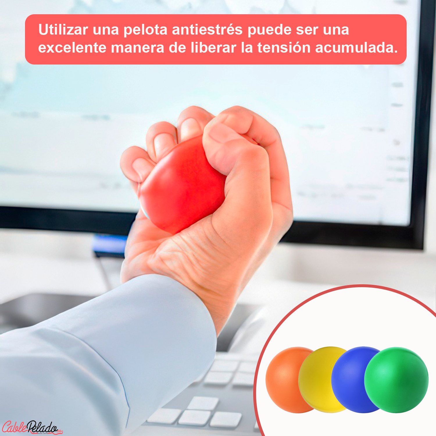 Pelota Antiestrés 6 cm Verde