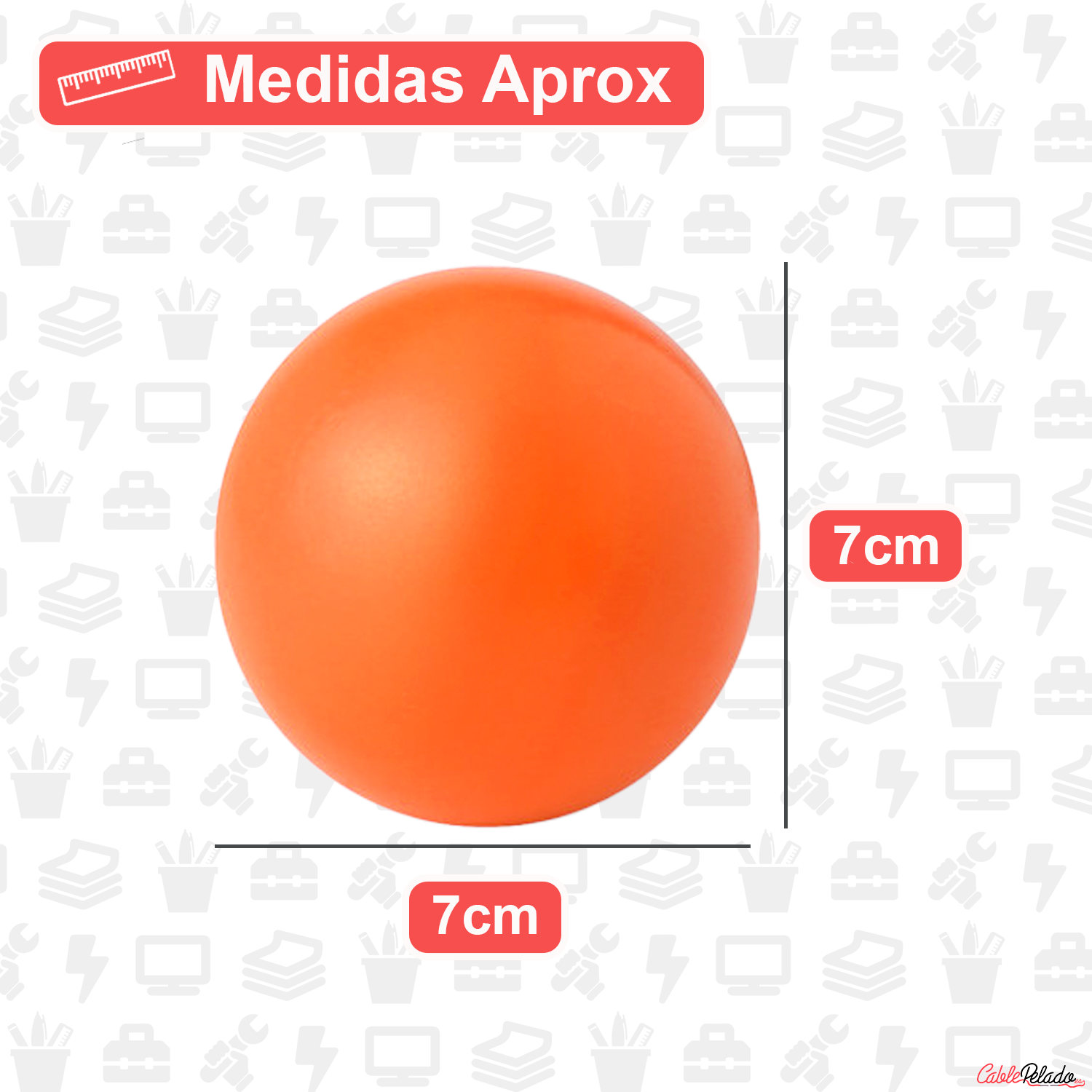 Pelota Antiestrés 7 cm  Naranja