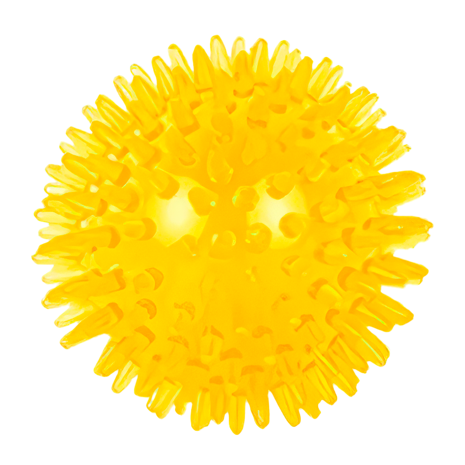Pelota para Perros Erizo Con Sonido 6 cm Amarillo