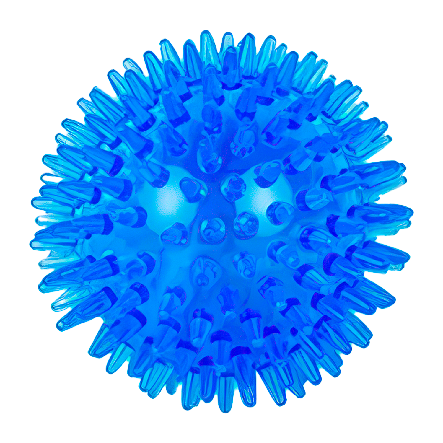 Pelota para Perros Erizo Con Sonido 6 cm Azul