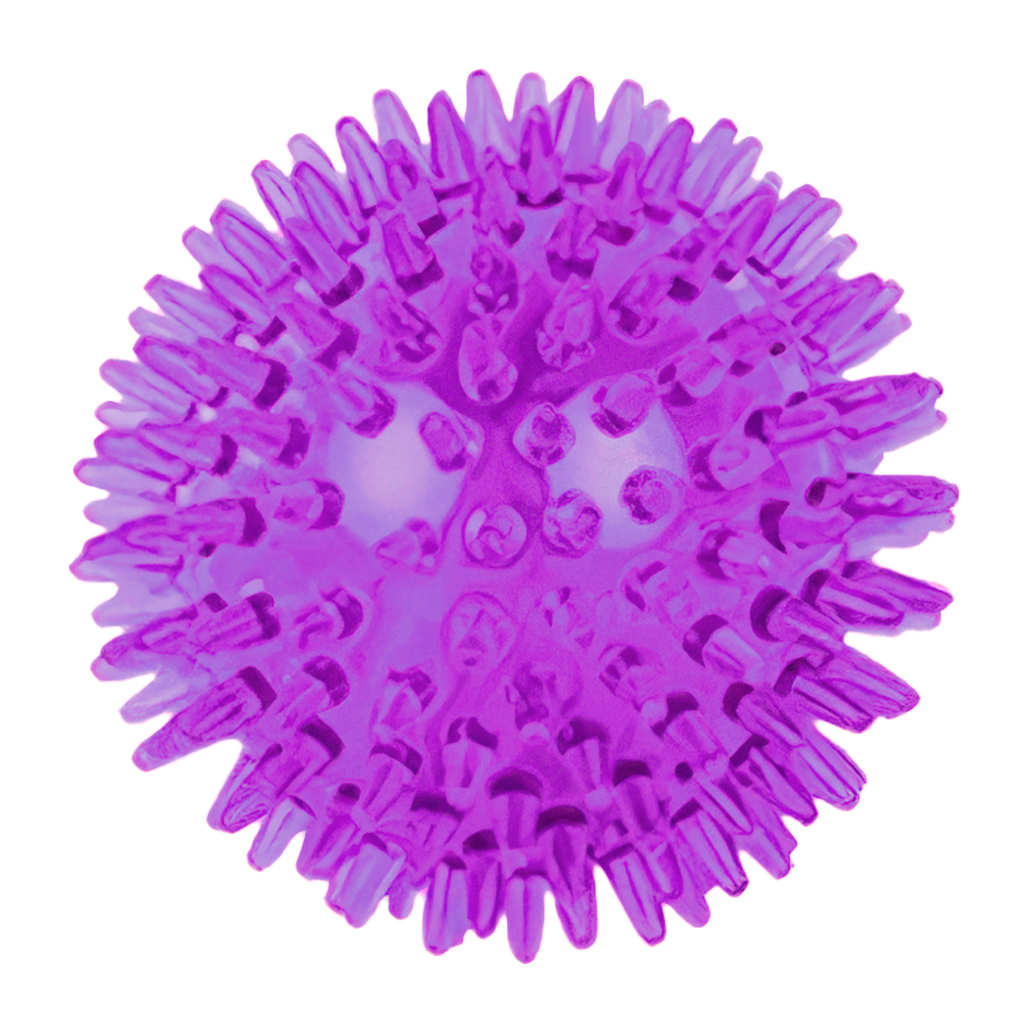 Pelota para Perros Erizo Con Sonido 6 cm Morado