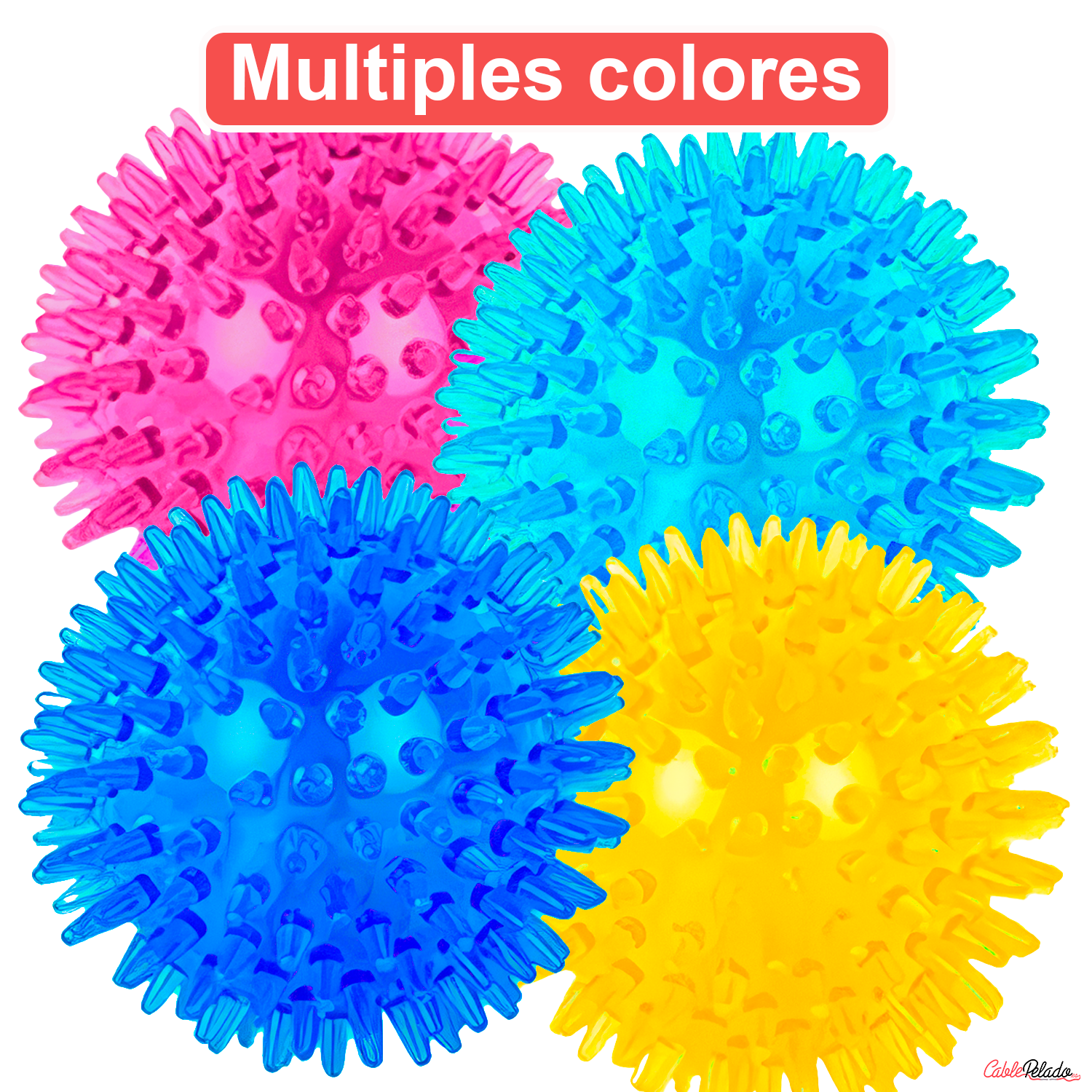 Pelota para Perros Erizo Con Sonido 6 cm Rosa Frambuesa