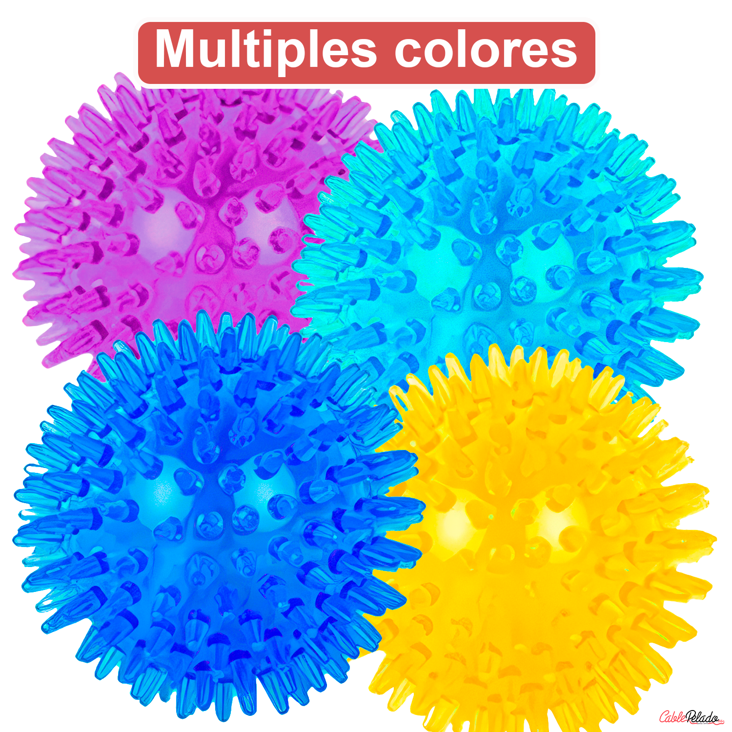 Pelota para Perros Erizo Con Sonido 6 cm Turquesa