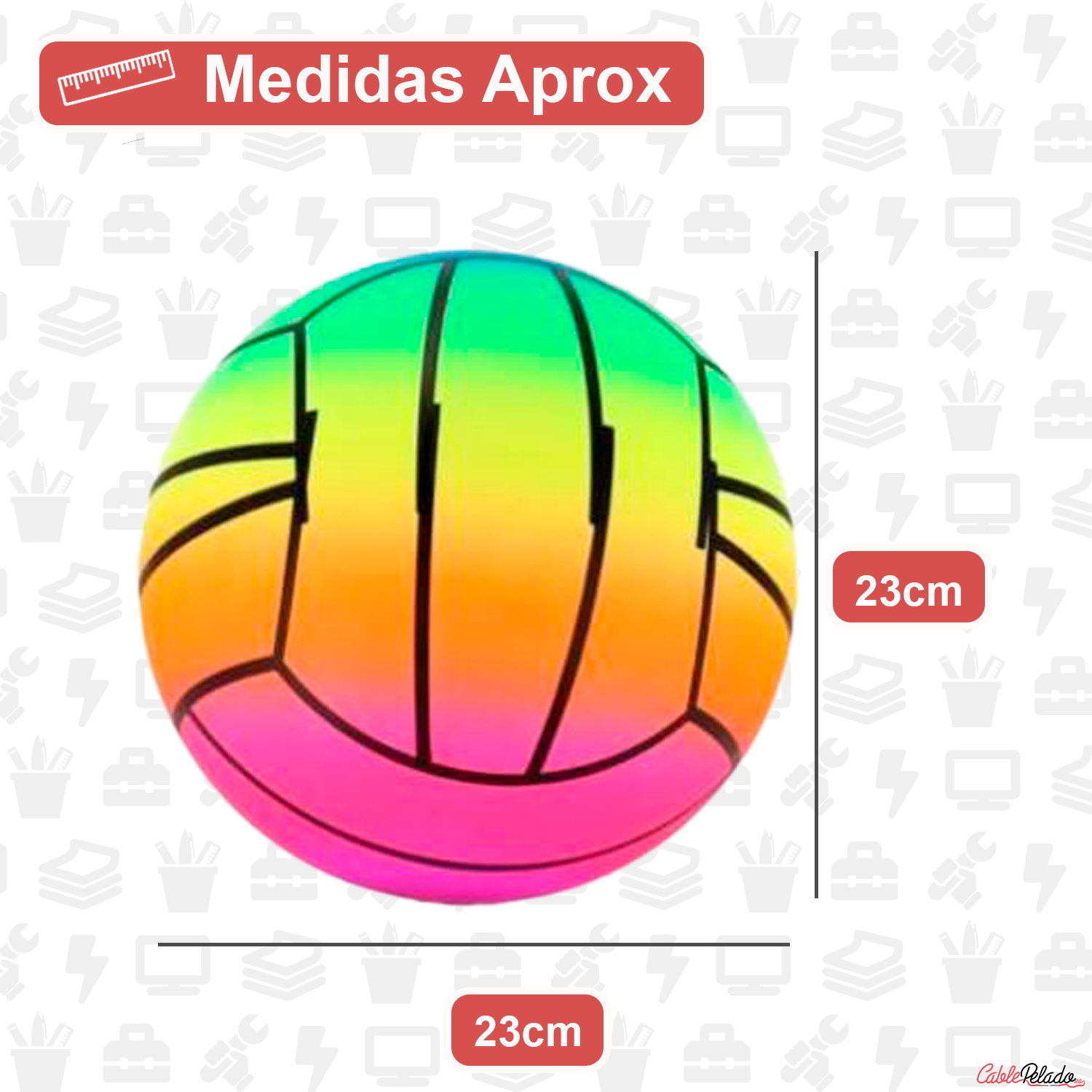 Pelota Playa Inchable 23 cm Multicolor