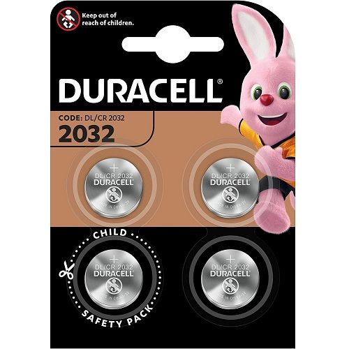 Pila de boton de litio 2032 duracell pack 4 pilas