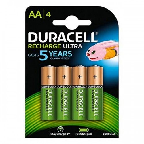 Pila duracell HR6 AA 2500mAh pack 4 pilas