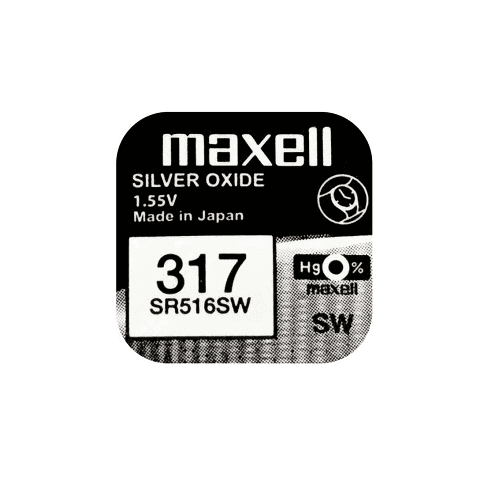 Pila maxell de boton oxido plata 317 SR516SW