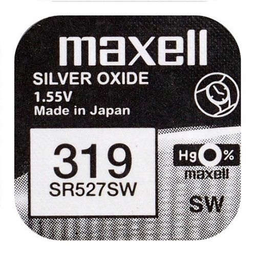 Pila maxell de boton oxido plata 319 SR527SW