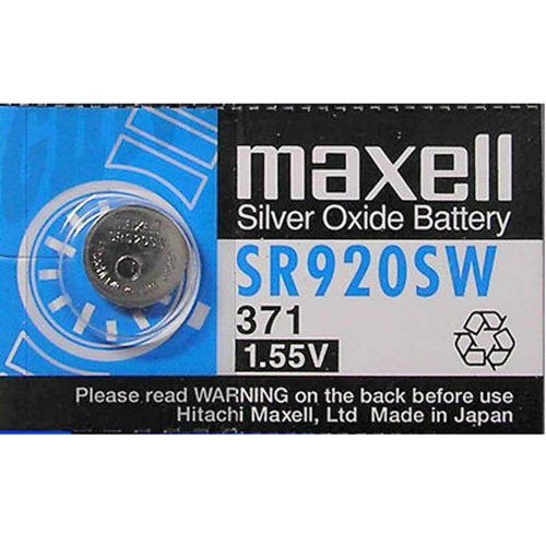 Pila maxell de boton oxido plata 371 SR920SW