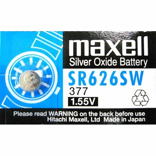 Pila maxell de boton oxido plata 377 SR626SW