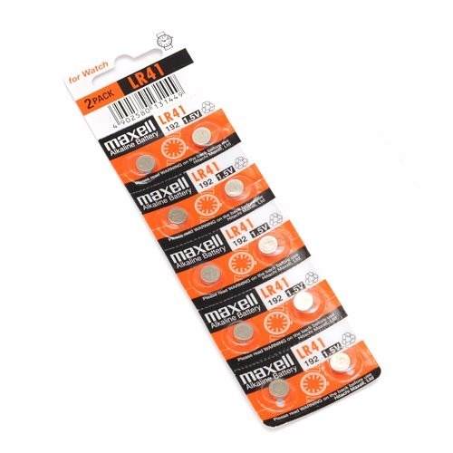 Pila maxell LR41 AG3 1.5 v pack 10 pilas