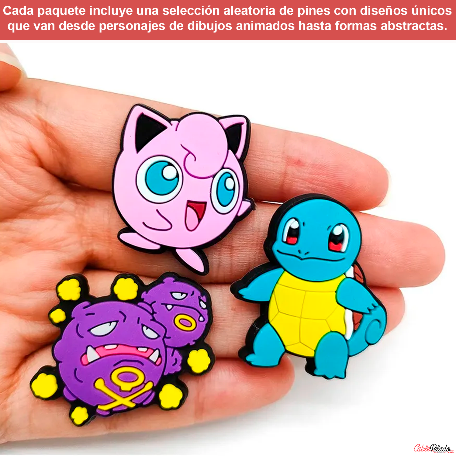 Pines Charms Para Crocs Diseño Dibujos Aleatorios  Multicolor