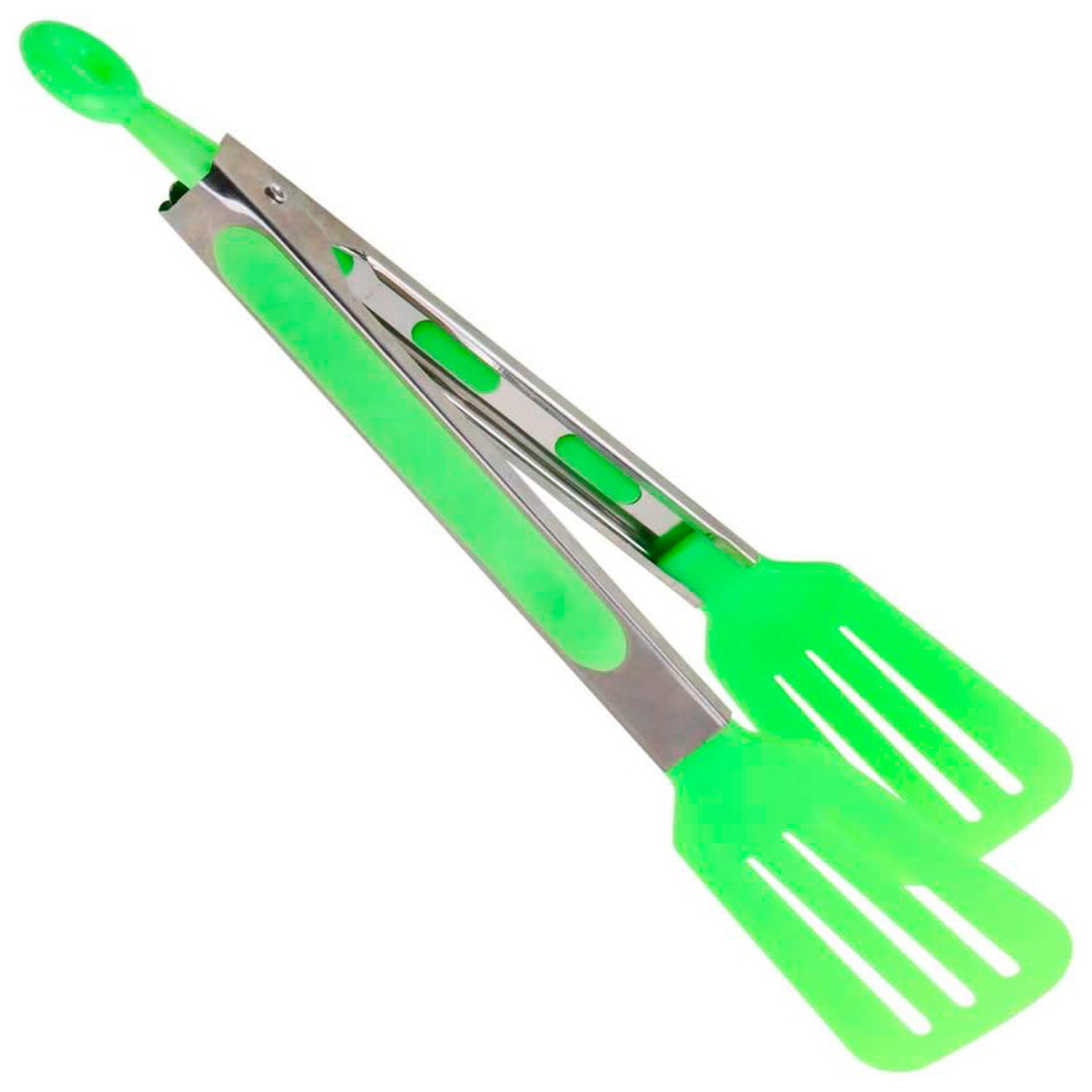 Pinza De Cocina En Acero Inoxidable Y Silicona 25 cm Verde