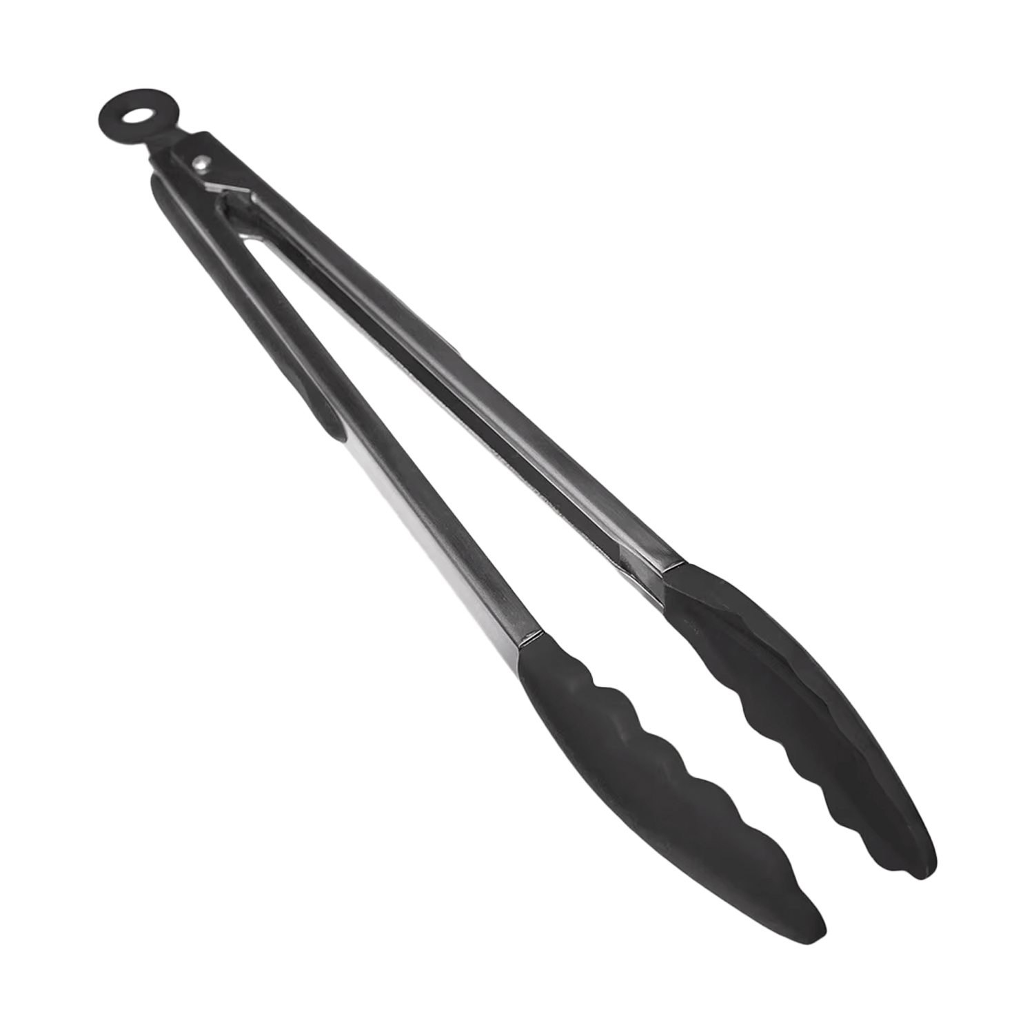 Pinza De Cocina En Acero Inoxidable Y Silicona Negro 34 cm Negro