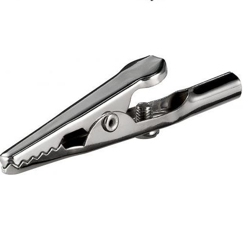 Pinza de cocodrilo con tornillo 51 mm Gris