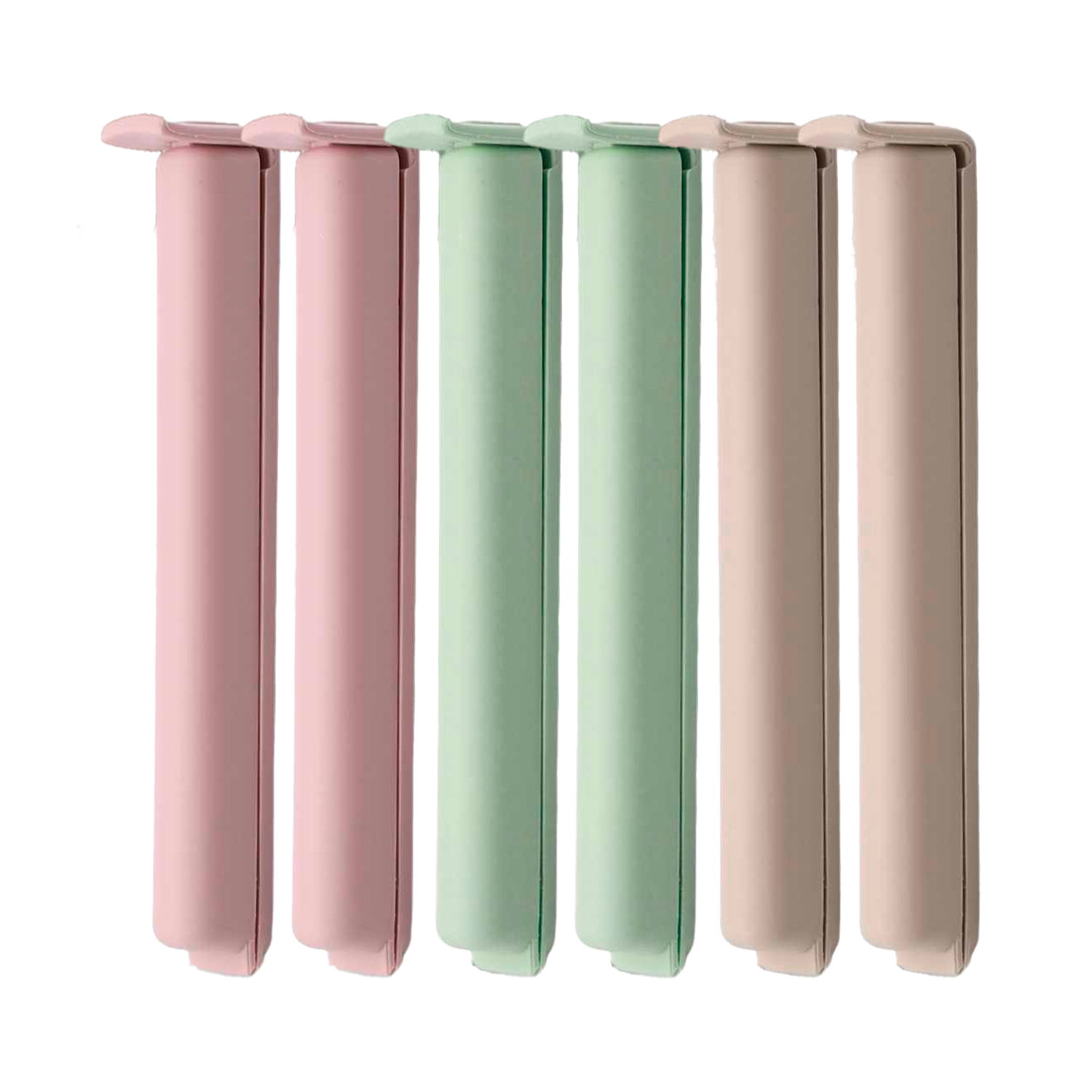 Pinzas Cierra Bolsas Alimentos 10.5 Cm Pack 6 Unidades Color Pastel  Multicolor