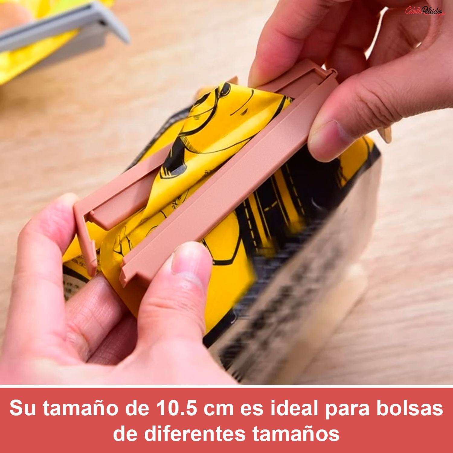 Pinzas Cierra Bolsas Alimentos 10.5 Cm Pack 6 Unidades Color Pastel  Multicolor