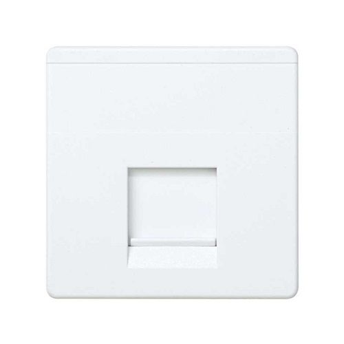 Placa 1 conector RJ45 AMP con guardapolvo Simon 27 Play  Blanco