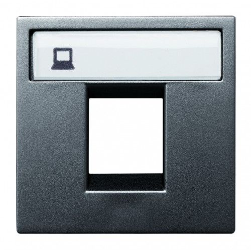 Placa 1 conector RJ45 AMP Niessen Zenit  Negro