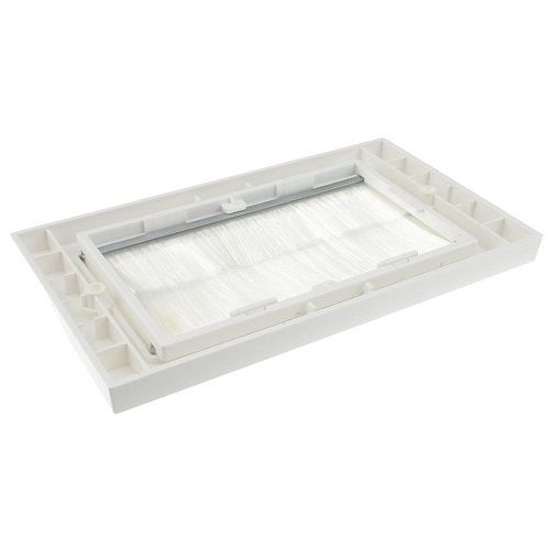 Placa frontal rectangular para salida cable pared  Blanco