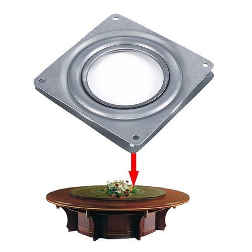 Placa Giratoria 360 grados para estante de 95 mm  Gris