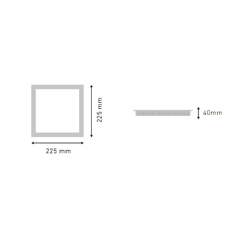 Plafon LED cuadrado Luz Neutra    18W